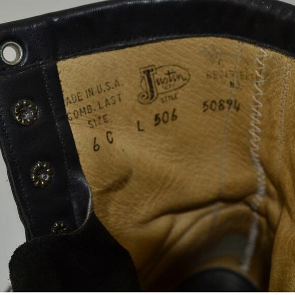 Justin Boots Womens Size 6 USA Western Roper Rodeo Cowgirl - Picture 13 of 13